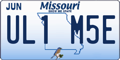 MO license plate UL1M5E