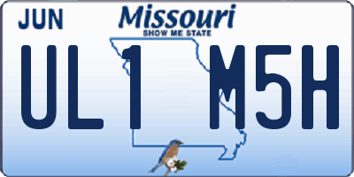 MO license plate UL1M5H