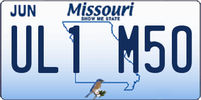 MO license plate UL1M5O