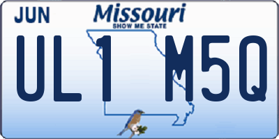 MO license plate UL1M5Q