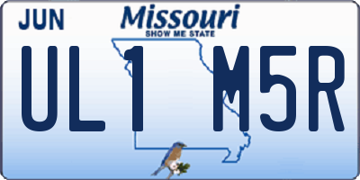 MO license plate UL1M5R