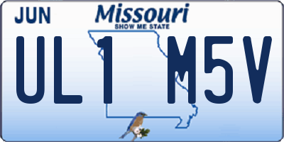 MO license plate UL1M5V