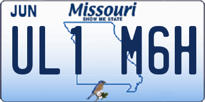 MO license plate UL1M6H