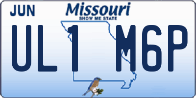 MO license plate UL1M6P