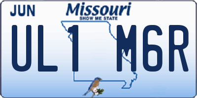 MO license plate UL1M6R