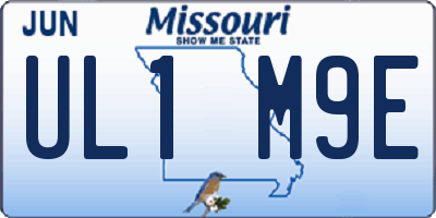 MO license plate UL1M9E