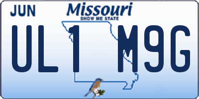 MO license plate UL1M9G