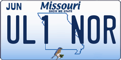 MO license plate UL1N0R