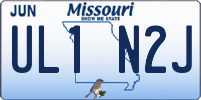 MO license plate UL1N2J
