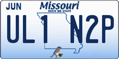 MO license plate UL1N2P