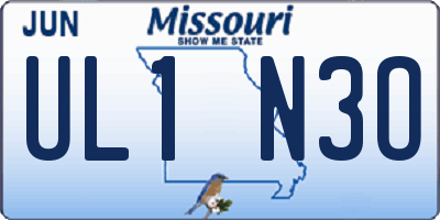 MO license plate UL1N3O