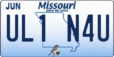 MO license plate UL1N4U