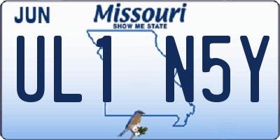 MO license plate UL1N5Y