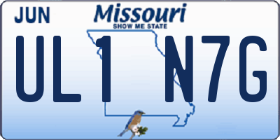MO license plate UL1N7G