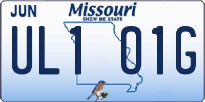 MO license plate UL1O1G