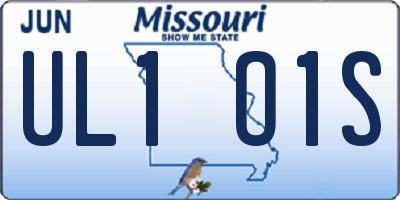 MO license plate UL1O1S