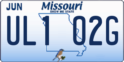 MO license plate UL1O2G