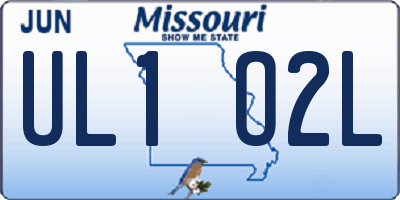 MO license plate UL1O2L