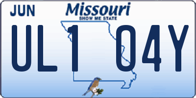 MO license plate UL1O4Y