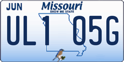 MO license plate UL1O5G