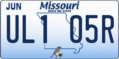 MO license plate UL1O5R