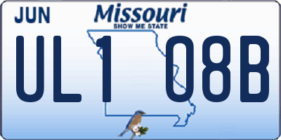 MO license plate UL1O8B