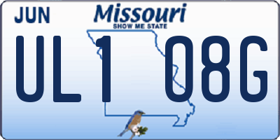 MO license plate UL1O8G