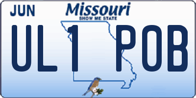 MO license plate UL1P0B