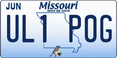 MO license plate UL1P0G