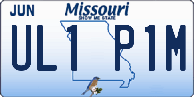 MO license plate UL1P1M