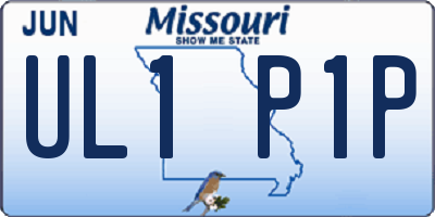 MO license plate UL1P1P