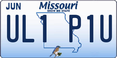 MO license plate UL1P1U
