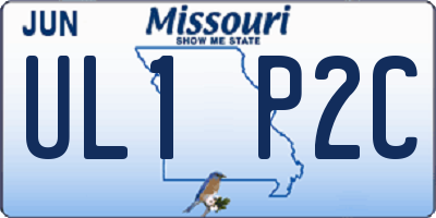MO license plate UL1P2C