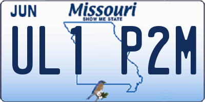 MO license plate UL1P2M