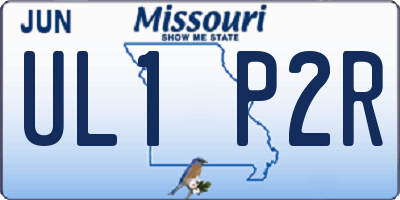 MO license plate UL1P2R