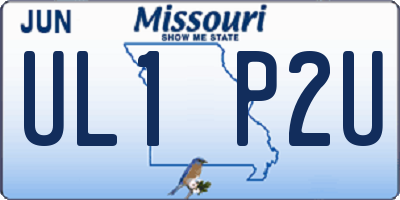 MO license plate UL1P2U