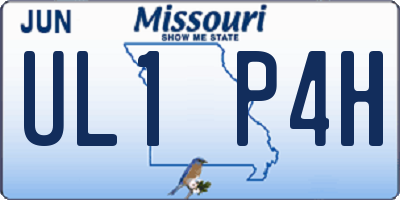 MO license plate UL1P4H