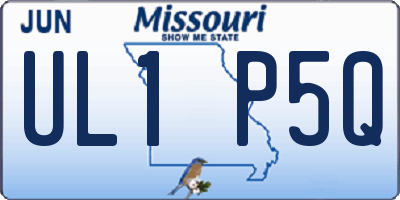 MO license plate UL1P5Q