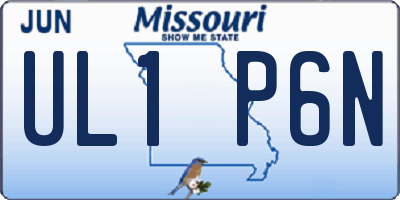 MO license plate UL1P6N
