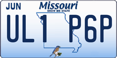 MO license plate UL1P6P