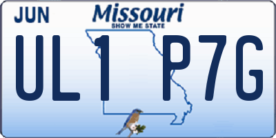 MO license plate UL1P7G