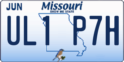 MO license plate UL1P7H