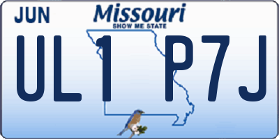 MO license plate UL1P7J