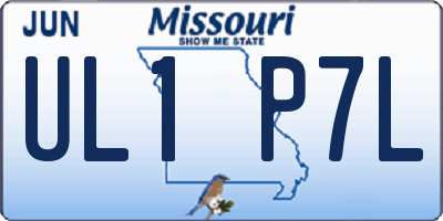 MO license plate UL1P7L