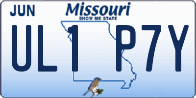 MO license plate UL1P7Y