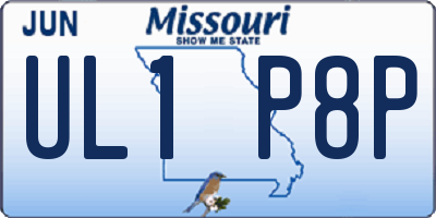 MO license plate UL1P8P