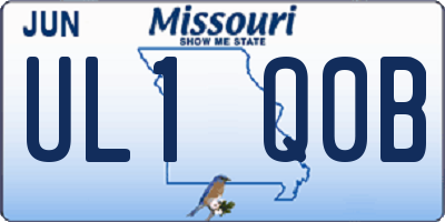 MO license plate UL1Q0B