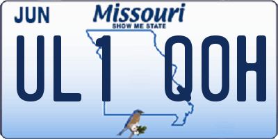 MO license plate UL1Q0H