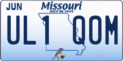 MO license plate UL1Q0M