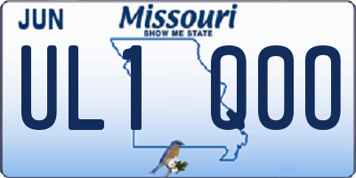 MO license plate UL1Q0O